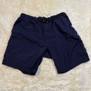 Polo by Ralph Lauren mens Blue Cargo Shorts XL no liner 8” inseam built in belt